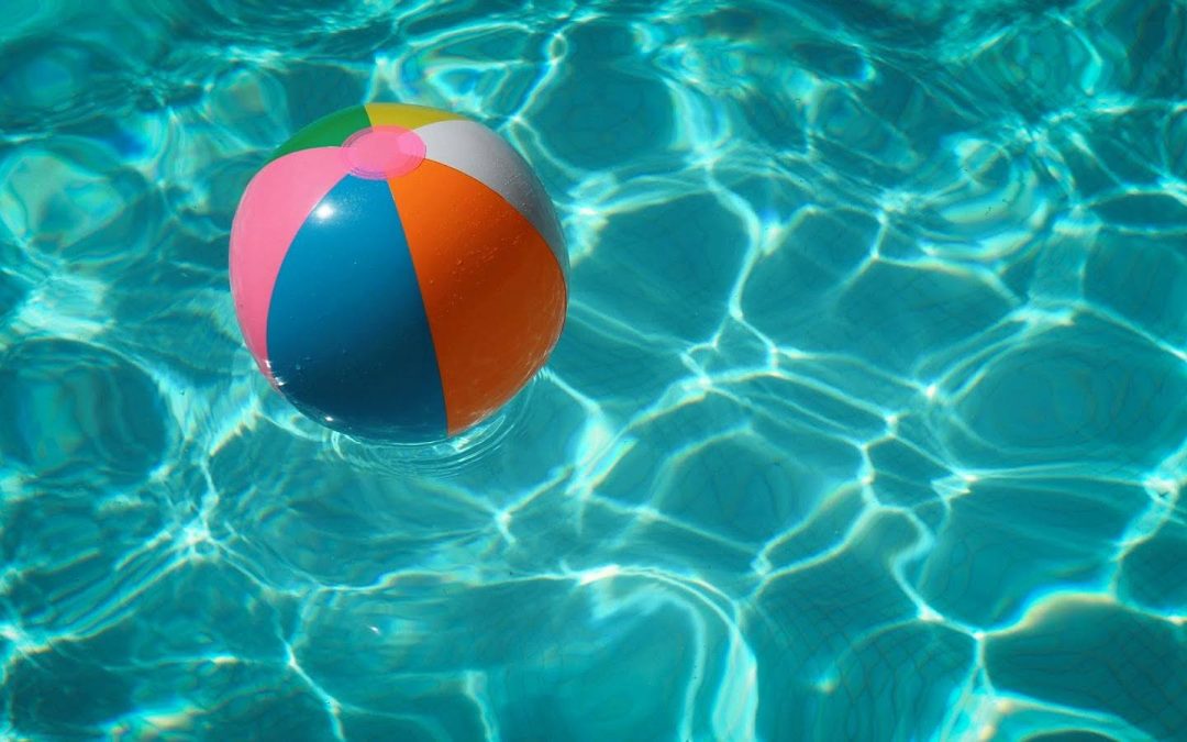 Beach ball on the water
