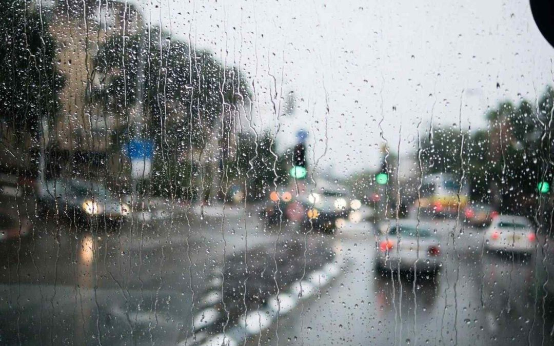 a rainy street.
